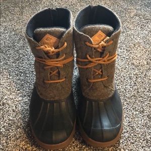 Sperry Saltwater Wedge Tide Wool Duck Boots